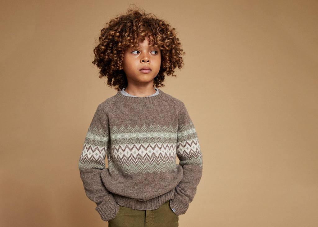 The Merino Cashmere Jacquard Crew