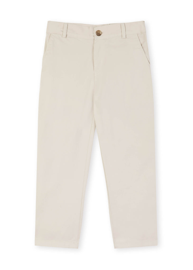 Beige Boys Chino Trousers Flat Lay